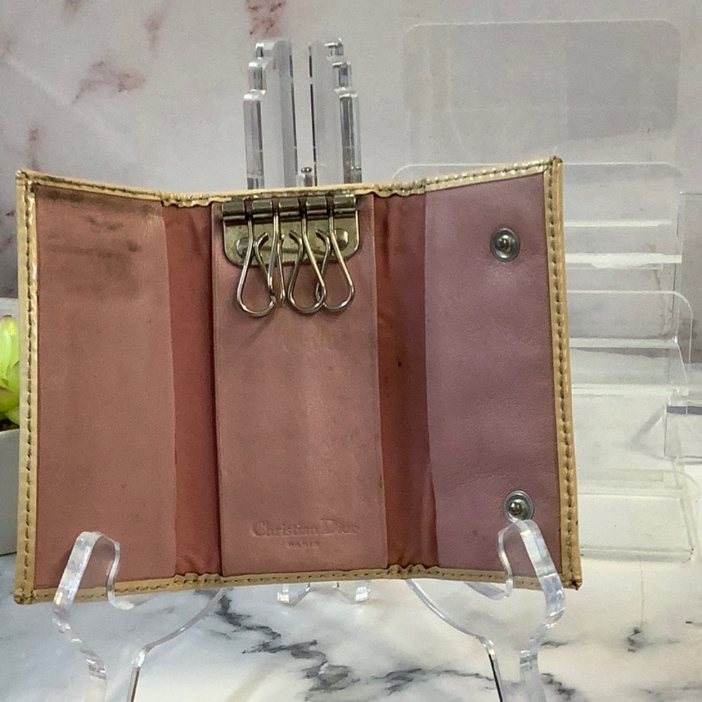 Dior Tan and Pink Wallet and Accessory Key Set - Picture 6 of 11